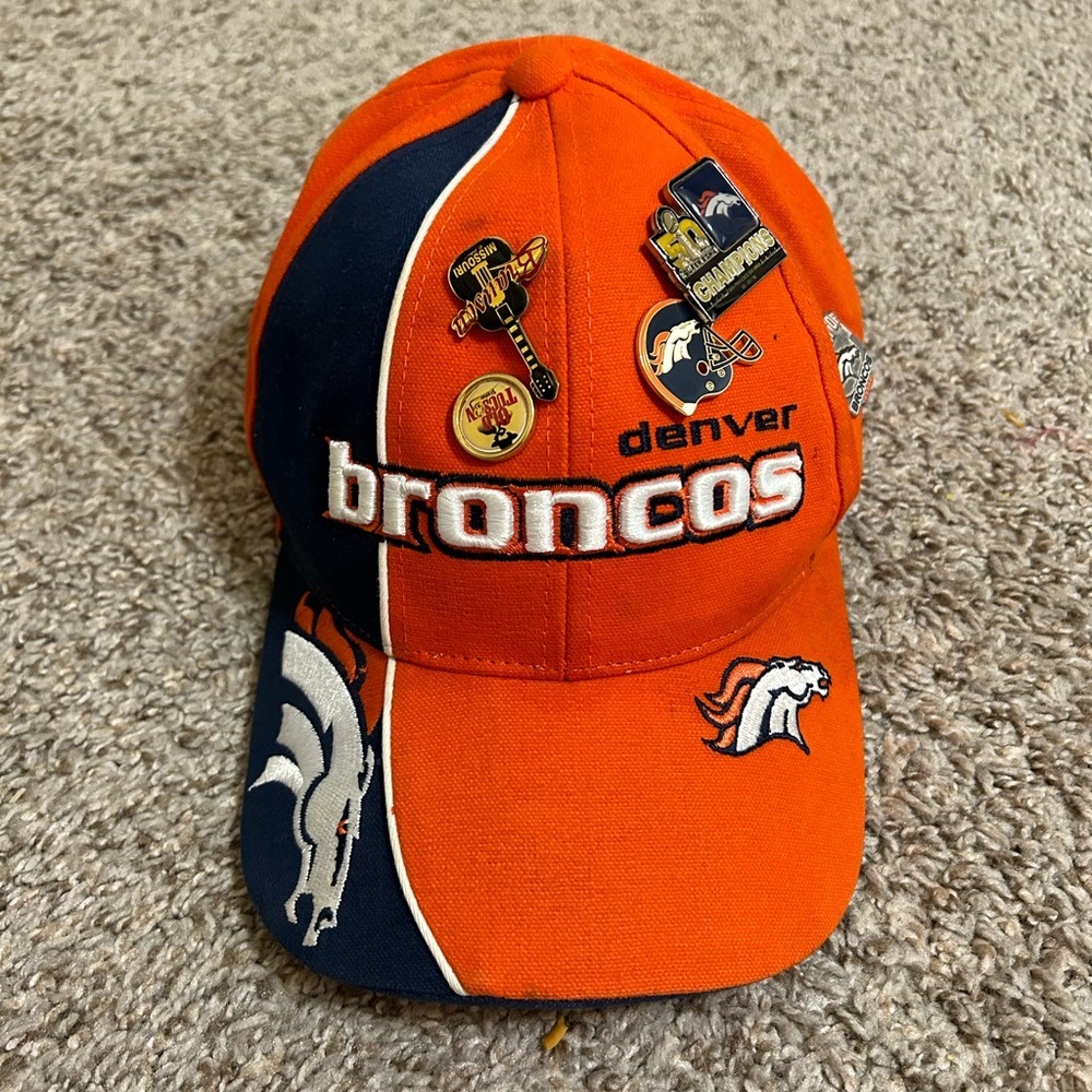 Vintage Pro Line Denver Broncos Reebok Hat 90's Practice Training Strapback Cap